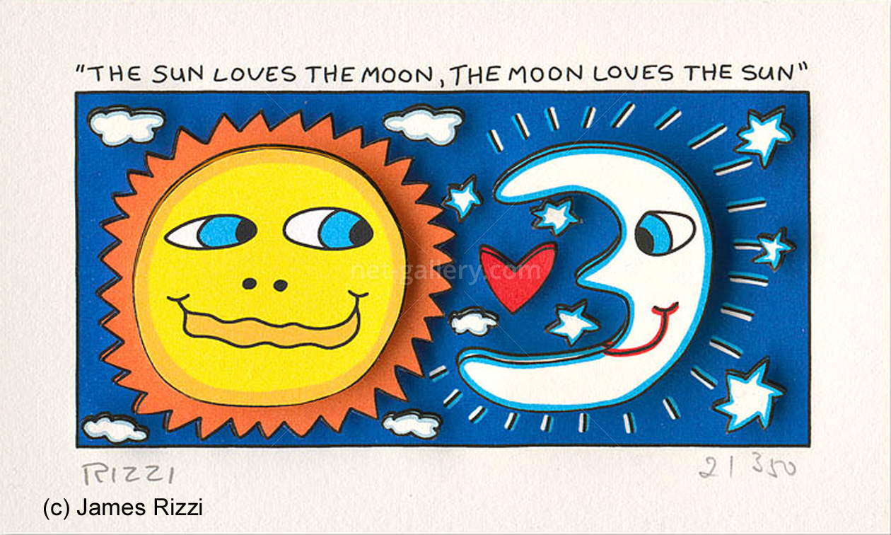 Солнце и луна любовь. James Rizzi. Love is Луна. Индикатор Love Moon.