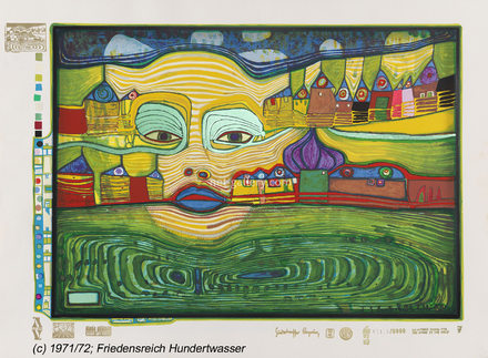 Irinaland über dem Balkan HWG50, © Friedensreich Hundertwasser